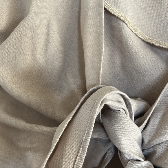 Reversible linen / cotton blend wrap top - Picture 2 of 3